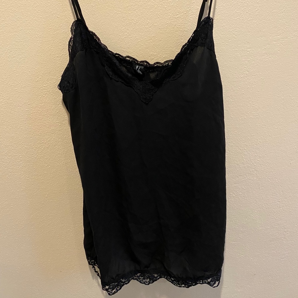 black lacey tank